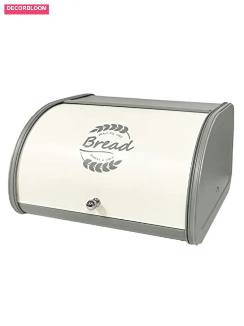 Powder Coated Steel Bread Box Roll Top Kitchen Storage